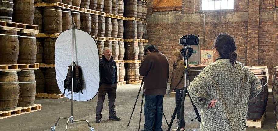 Proof 8 filming a case study in a warehouse