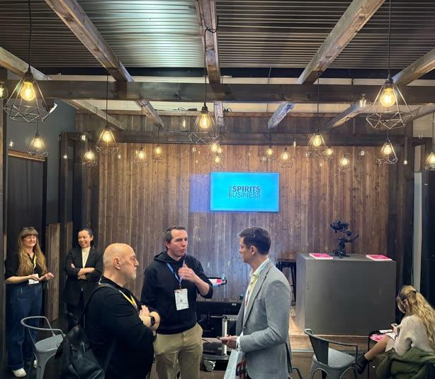 Proof 8 team networking at The Spirits Business event